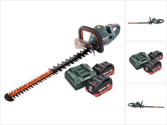 Metabo HS 18 LTX BL 65 accu heggenschaar 18 V 60 cm borstelloos + 2x accu 10.0 Ah + lader
