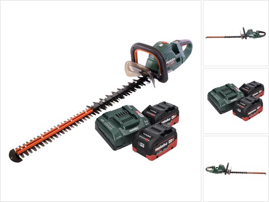 Metabo HS 18 LTX BL 75 accu heggenschaar 18 V 75 cm borstelloos + 2x accu 8.0 Ah + lader van Metabo