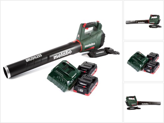 Metabo LB 18 LTX BL accu bladblazer 18 V borstelloos + 2x accu 4.0 Ah + lader van Merkloos	