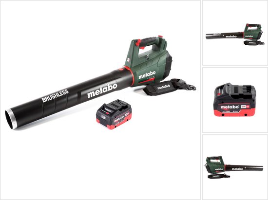 Metabo LB 18 LTX BL accubladblazer 18 V borstelloos + 1x accu 5,5 Ah - zonder lader van Merkloos	