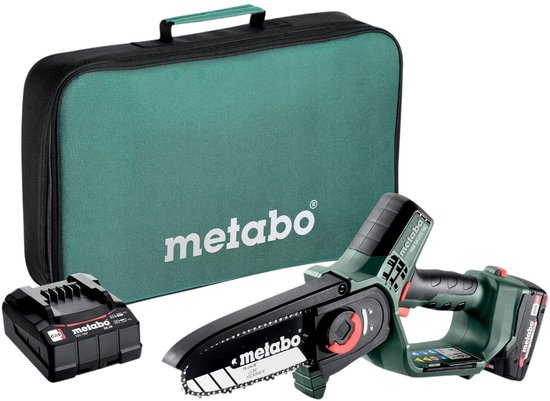 Metabo MS 18 LTX 15 accu-houtzaag 15 cm 5 m/s ( 600856500 ) + 1x accu 2,0 Ah + oplader + tas