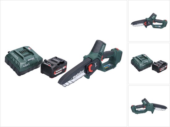 Metabo MS 18 LTX 15 accu-houtzaag 18 V 15 cm 5 m/s + 1x accu 4,0 Ah + oplader van Merkloos	