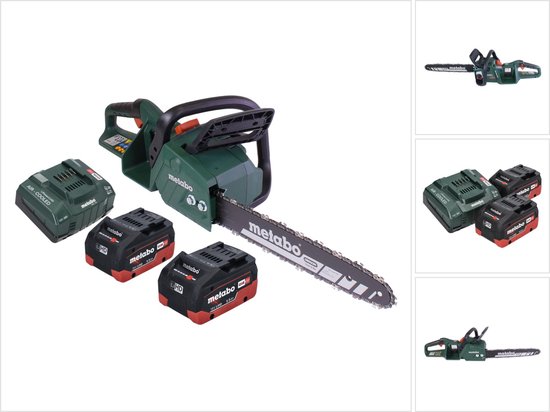 Metabo MS 36-18 LTX BL 40 Accu-kettingzaag 36 V ( 2x 18 V ) 40 cm 22 m/s borstelloos + 2x accu 5,5 Ah + lader van Merkloos	