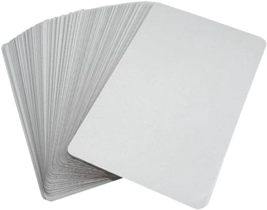 Metal Business Cards - 50 Stuks - Laser Gegraveerde Gladde Blanks - Indrukwekkende Zilver Kaarten van Merkloos	