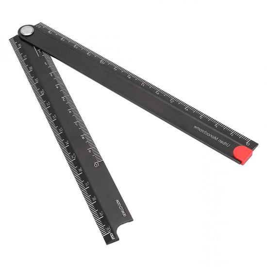 Metal Folding Ruler - Portable, Durable, Rust Resistant - Ideal for Travel, Work, and Car van RockyMtnllc