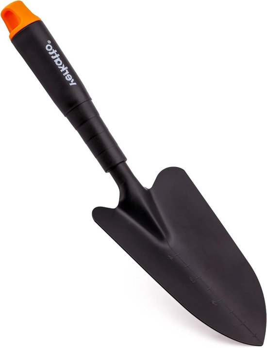 Metalen bloemenschep voor in- en verplanten - Kleine plantentroffel voor tuin en balkon - Handig gereedschap voor tuinieren met werkbreedte van 8 cm. van Tuingerelateerd