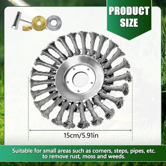 Metalen borstel bosmaaier - universeel - 150 x 25 mm van Merkloos	