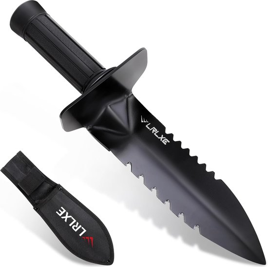 Metalen Detector Schep - Graafgereedschap Rand - Schatten Opduiken - Dubbel Getand - 29.5 cm - Zwart