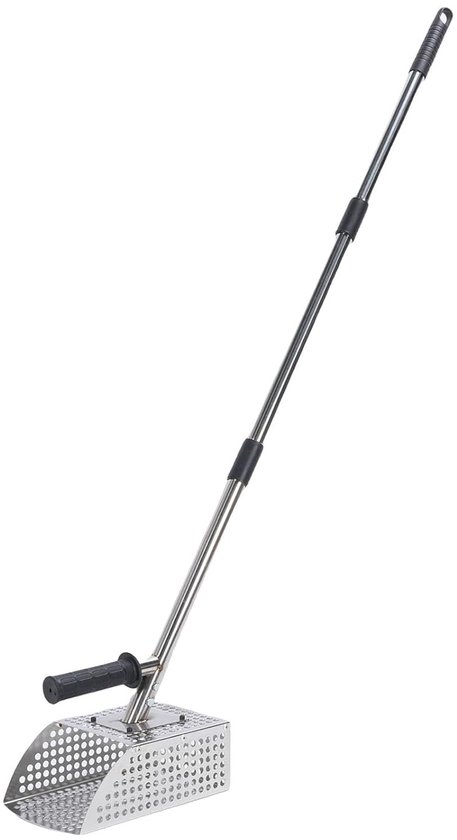 Metalen Detector Zandschep - Strand Schep - Schatten Zoeken - Roestvrij Staal - 45 cm - Zilver