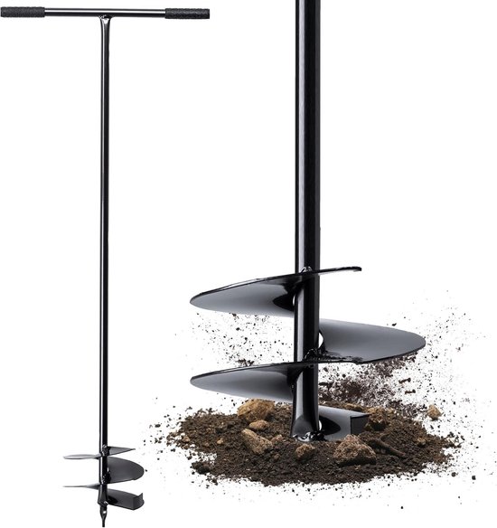 Metalen Handgrondboor voor Tuin: Ideaal voor Palen, Planten en Wortels (200 mm)