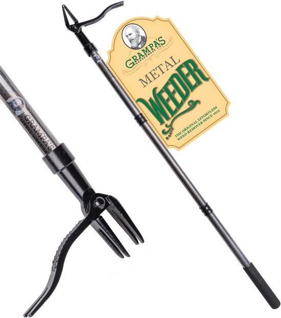 Metalen stand-up onkruidtrekker met lange steel - Efficiënt onkruid verwijderen zonder buigen van Fiskars