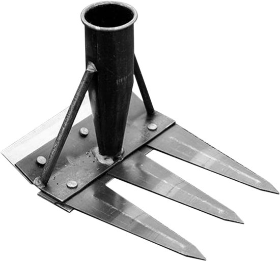 Metalen Tuinhark - Onkruidsteker Grondbewerker - Tuinonderhoud Vereenvoudigen - Dubbelzijdig Ontwerp - 3 Tanden - Metaal