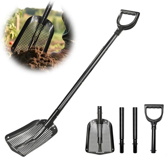 Metalen Zeefschep voor Tuin en Dierenverblijven - Verstelbaar en Duurzaam
