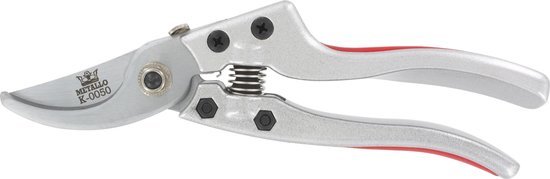 Metallo Ergonomische Snoeischaar - Aluminium - Uniek Ontgrendelsysteem - 205 mm - Rood/grijs van Metallo