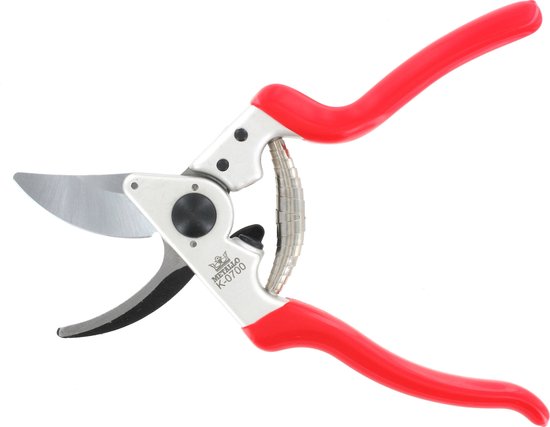 Metallo Linkshandige Snoeischaar - Ergonomisch - Carbon Gehard Staal - 215 mm - Rood van Metallo
