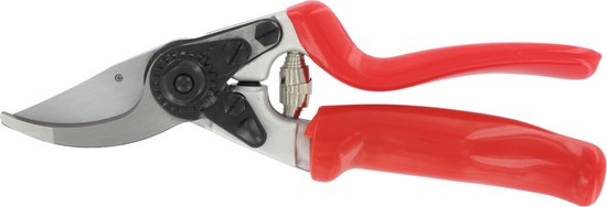Metallo Snoeischaar - Ergonomisch Rolhandvat - 215 mm - Rood - voor Dikke Takken en Draad van Metallo