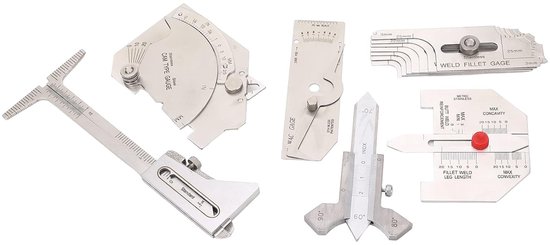 Meter - V Wac - porositeitsondersnijdingen - Controle van de Metergrootte - Hoeklasmeterset - Inclusief Lasmeterset - Hoekmeetinstrument voor Ketel - Brug - Scheepsbouw - Drukvat van Merkloos	
