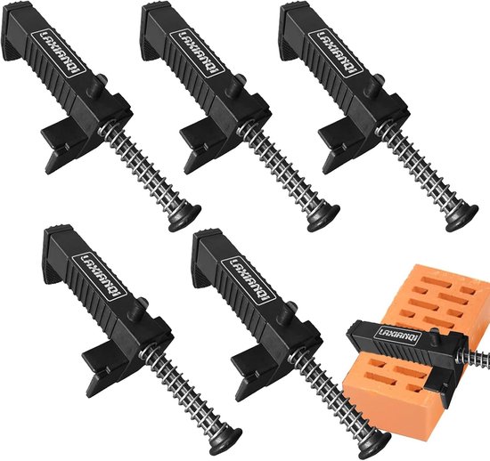 Metselgereedschap - Baksteen Liner - Precisie Metselen - Verstelbaar Klembereik - 9-12 cm - Meerkleurig van Merkloos	