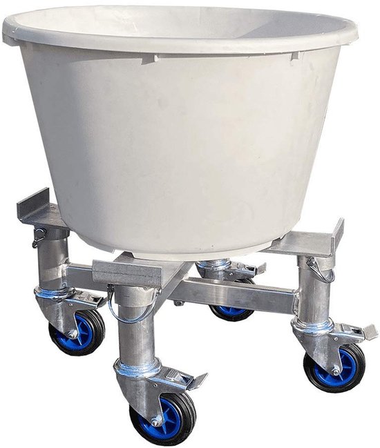 Metselkuiptrolley - Metselkuip Trolley - Metselwerk Transport - Geheel Inklapbaar - 90 Liter Kuip
