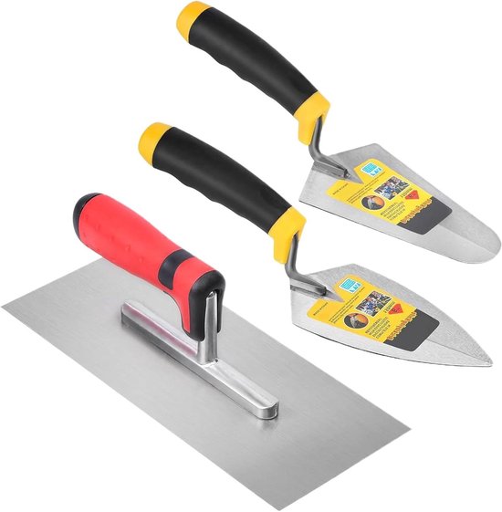 Metseltroffel - Afwerkingsgereedschap Metselwerkgereedschap - Metselwerk Afwerken - Roestbestendige Constructie - 10x28cm - Zilverkleurig