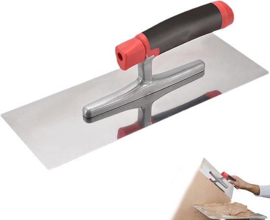 Metseltroffel - Afwerkspatel Voegwerk - Cement Aanbrengen - Roestbestendig RVS - 30 cm - Grijs