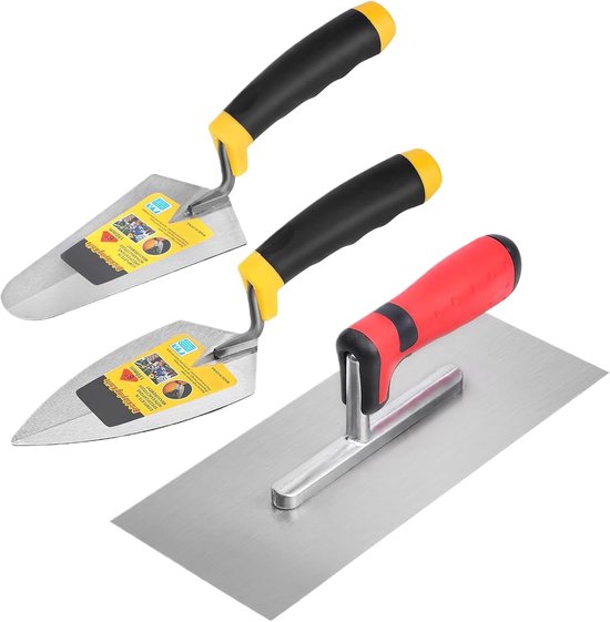 Metseltroffel Set - Cement Gereedschap - Mortel Aanbrengen - Ergonomische Handgreep - 3 Delig - Niet gespecificeerd