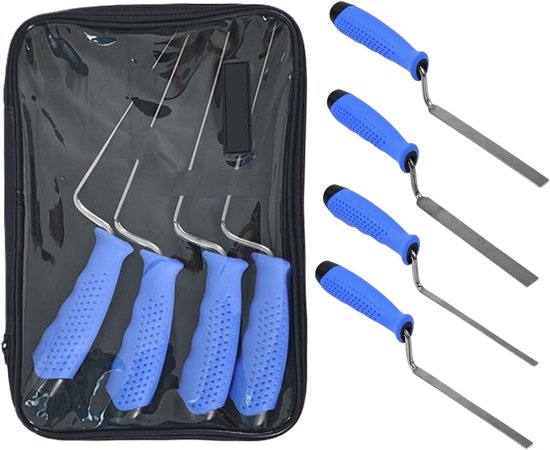 Metseltroffel Set - Cement Reparatie Gereedschap - Mortel Aanbrengen - 4-Delig Roestvrij Staal - 31 x 21 x 4 cm