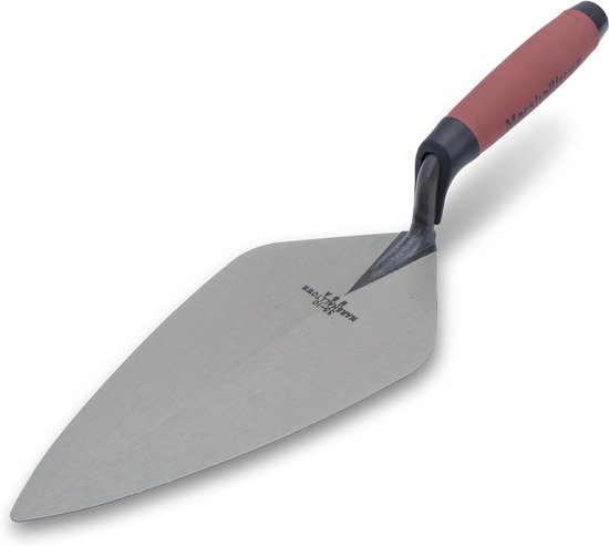 metseltroffel - troffel pleistertroffel - Metselwerk Afwerken - Ergonomische Durasoft Handgreep - 254x118mm - zilver