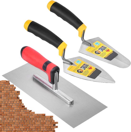 Metselwerkgereedschap set - Morteltroffels - Reparaties uitvoeren - Ergonomische grip - 3 stuks - Niet gespecificeerd