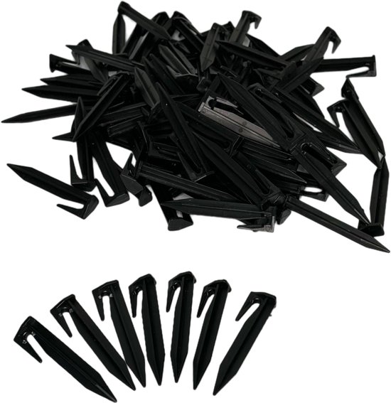 **MGM Trading - 100-Delige Set Universele Haringen voor Robotmaaiers - Begrenzingsdraad Bevestigingshaken Geschikt voor Husqvarna, Gardena, Worx, Robomow en meer! van MGM Trading