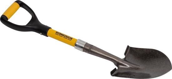 Micro schep voor graven en schoppen in kleine ruimtes - koolstofstaal lemmet - zachte grip - 690 mm - bouwplaats - camping - tuin - 484170 van Mi