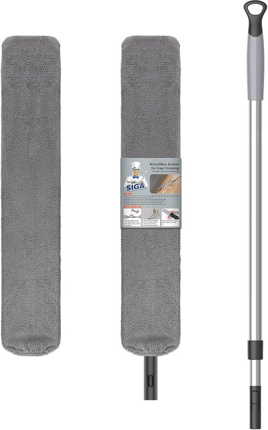Microfiber Duster met Telescoopsteel - Flexibele Stofborstel voor Ge hardere Ruimte van Merkloos	