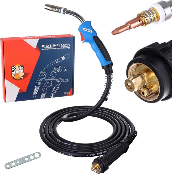 MIG/MAG Lasbranders Set MB25 Euro 5 meter voor 1.0 mm Draad