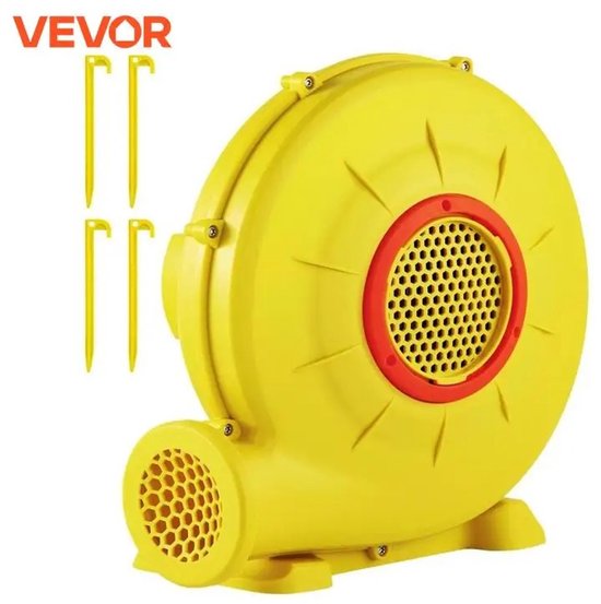 Mila Shop Elektrische springkussenblazer 450W - Radiale ventilator luchtblazer 220-240V - Radiale blower - Draagbare blaaspomp voor springkussen/waterglijbaan - Opblaasbare pomp met handvat van Mila Shop