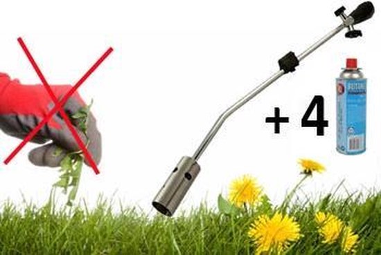 Milieuvriendelijke onkruidbrander - inclusief 4 gasflessen van Kemper