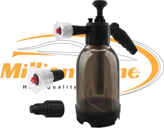 Million Shine Drukspuit Foam Sprayer 2L - Snow Foam Sprayer - Druk spuit auto - Schuimsproeier - Handpomp Sprayer - 2L Zwart