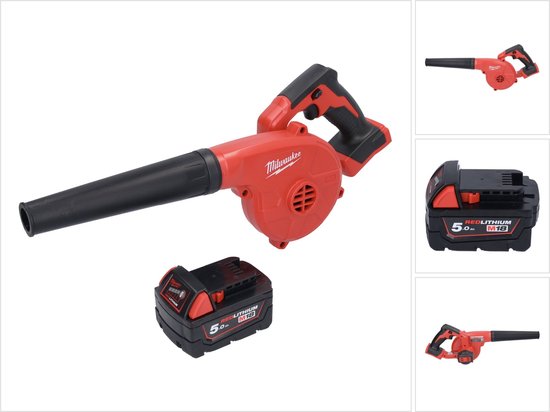 Milwaukee M18 BBL-501 accu blazer 18 V + 1x accu 5.0 Ah - zonder lader van Merkloos	
