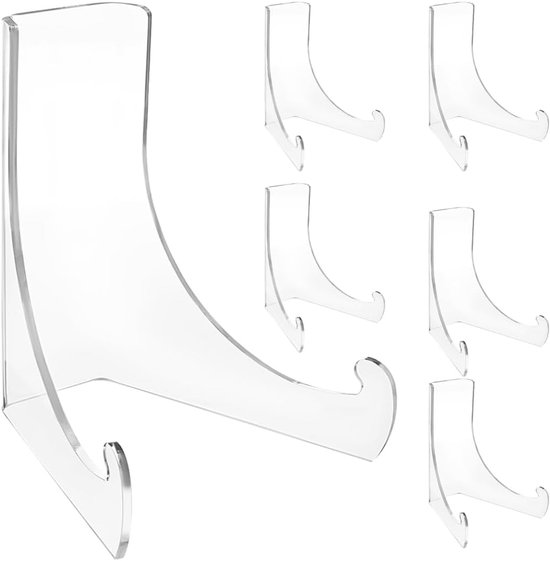 Mini Acryl Display Schildersezel Stand - 6 stks Card Display Stand voor Display Magnetische Kaarthouder - Uitdaging Medailles - Foto Display - Boek - Tijdschrift - Multifunctioneel Gebruik van Merkloos	