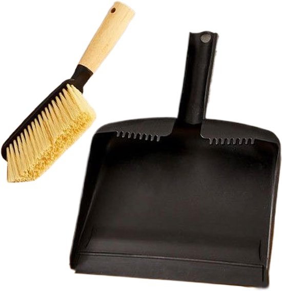 Mini Broom and Dustpan Set – Wooden Handle, Dense Bristles | Desk Cleaning Broom and Dustpan, Kitchen Tabletop Bedroom Living Room Counter Crumbs Pet Litter Sweep Tool