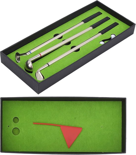 Mini Bureau Games Box - Keenso Bag Pen Set - Groen Rijbereik met Club Pennen - Ballen Vlag Gift - Desktop Decor van Keenso
