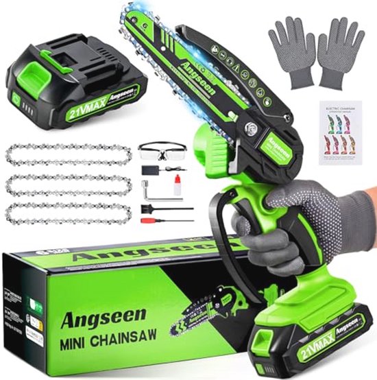 Mini Draadloze Kettingzaag 6 Inch - Lichtgewicht en Krachtig voor Bomen en Hout van MINI