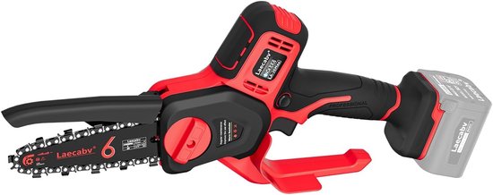 Mini elektrische kettingzaag - Snoerloze boomzaag - Tuin snoeien - Lichtgewicht ontwerp - 6 inch zaagblad - Rood van MINI