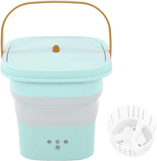 Mini Foldable Washing Machine, Portable Washing and Drying Wide Applicability Mini Washing Machine High Speed Motor for Apartments (EU Plug) van Merkloos	
