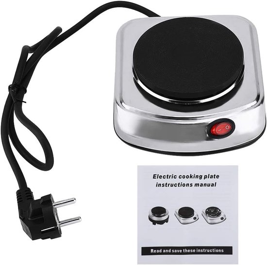 Mini-fornuis - 500w Elektrisch Fornuis - Draagbare Kleine Brander - Hete Plaat Thuis Keuken Koffieverwarmer - EU-stekker 220-240v voor Keukenbezit Camping Reizen van Merkloos	
