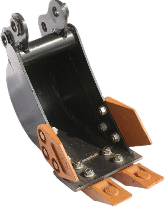 Mini Graafmachine Emmer - Graafbak Staal - Grondverzet Werk - Gesmede Stalen Tanden - 20 cm - Metaal