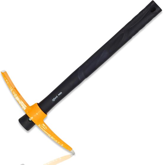 Mini-Hak – 2-in-1 Tuinhak met Glasvezel Steel en Gesmede Stalen Kop – 40 cm voor Planten, Bloembedden, Camping en Outdoor van Merkloos	