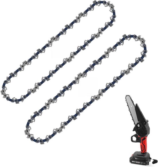 Mini Kettingzaag Set van 2 - 15,24 cm Zaagkettingen voor Professioneel Gebruik