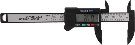 Mini LED Digital Caliper - Portable and Easy To Use - ABS Material - LED Display - Ideal Gift - 0 To 100 Mm Measuring Instrument with Metric Inch Conversion van Merkloos	