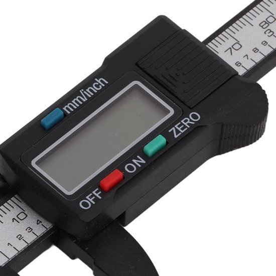 Mini LED Digitale Schuifmaat - Draagbaar en Eenvoudig te Gebruiken - ABS Materiaal - LED Display - Ideaal Cadeau - 0 Tot 100 Mm Meetinstrument met Metrische Inch Conversie van Merkloos	
