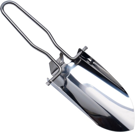 Mini opvouwbare spatel met nylon tasje - stevig en lichtgewicht opgevouwen, perfect voor kamperen. van Merkloos	